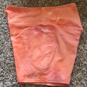 Joy Lab orange tie dye biker shorts